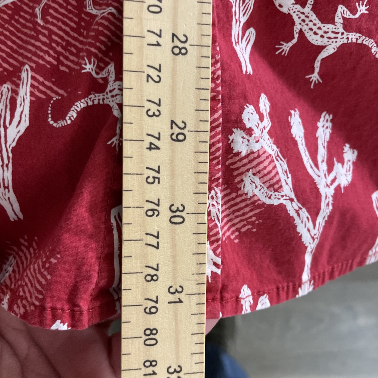 Sonoma Hawaiian Shirt Mens 2XB Big 2X Red Southwestern Short Sleeve Button Down