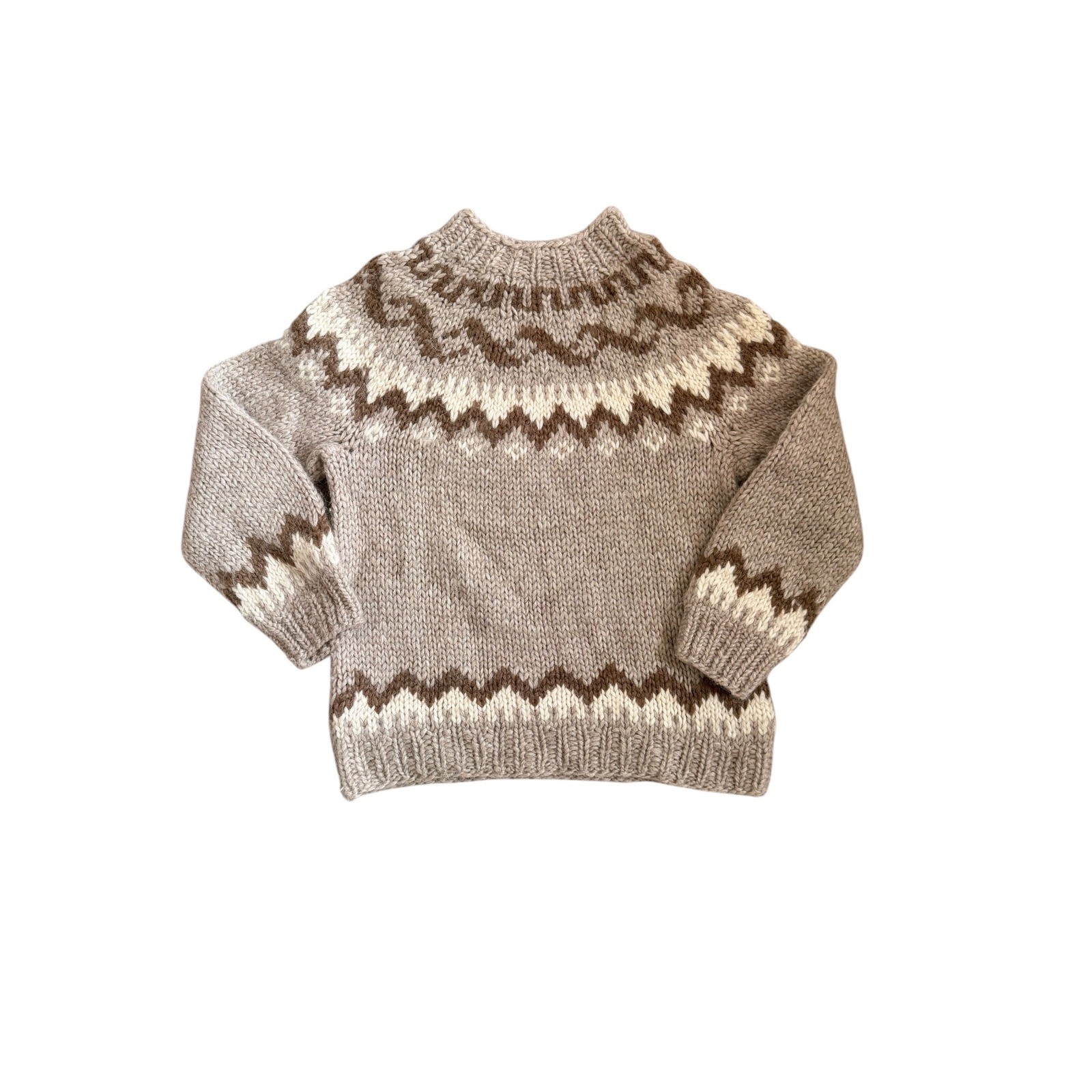Icelook Vintage Handknit 100% Virgin Wool Icelandic Lopapeysa Sweater Small