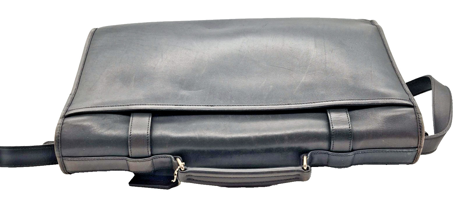 Vintage Coach Madison #5325 Black Leather Briefcase Messenger Laptop 2 Way Bag