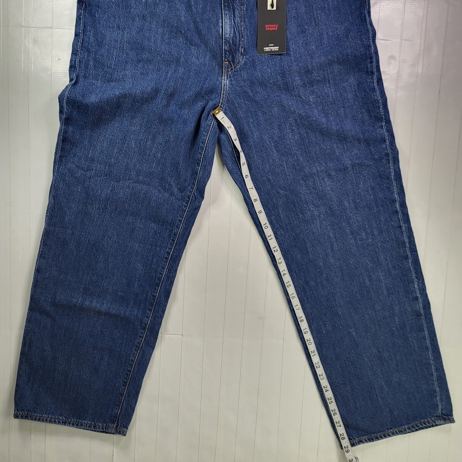 Levis Premium 568 Loose Straight Jeans 38×30 Mens Blue New With Tags 0 Cotton