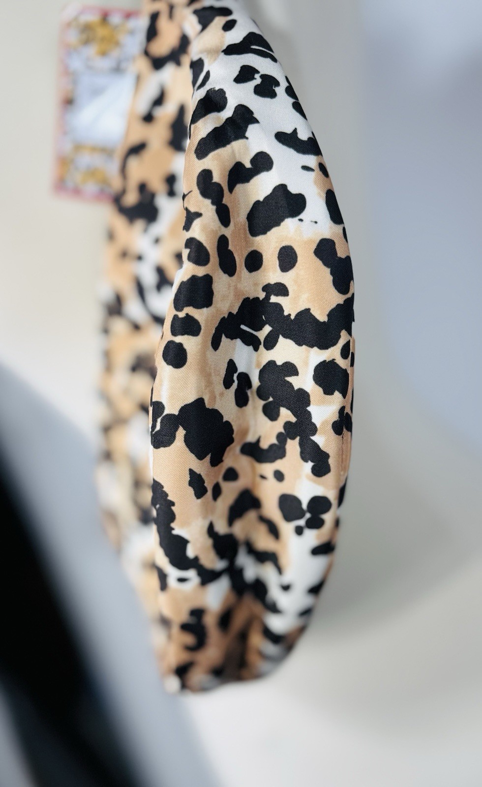 NWT Brighton Spotted Love Swing Bag Leopard Print Nylon Crossbody Crescent