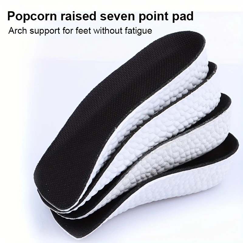2× Comfort Boost Height Increase Insoles Arch Support Invisible Heel Lift Pads