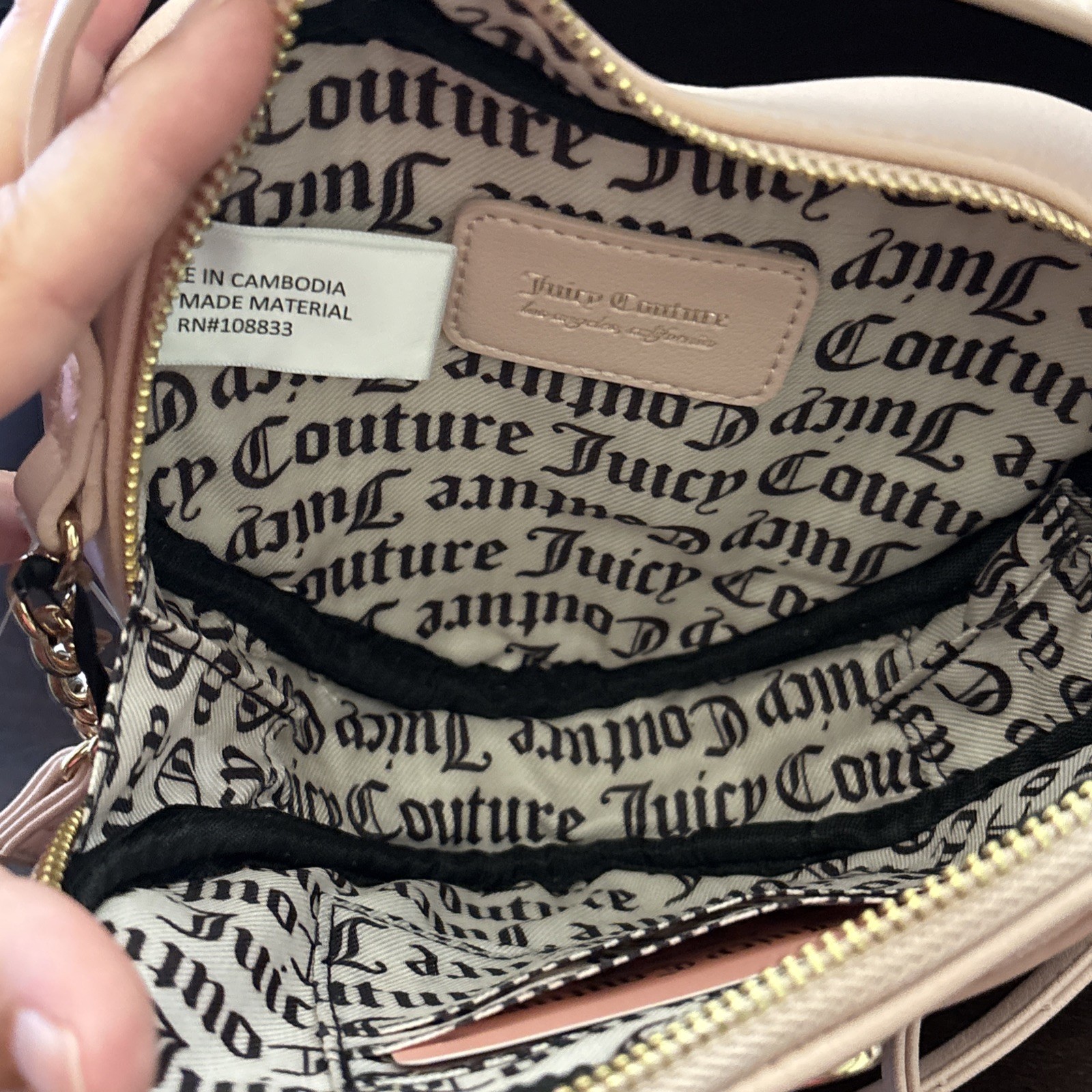 NWT Juicy Couture Pink Clay #2 Precious Moments Heart Crossbody MSRP $118