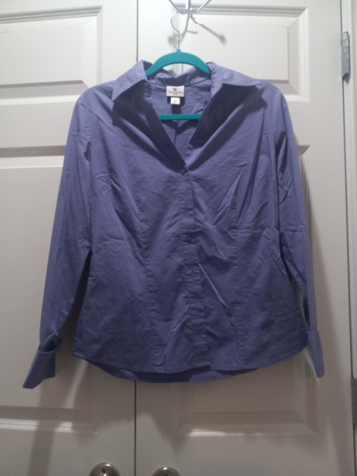 Women’s Size 8 Blue Worthington Button-down Blouse