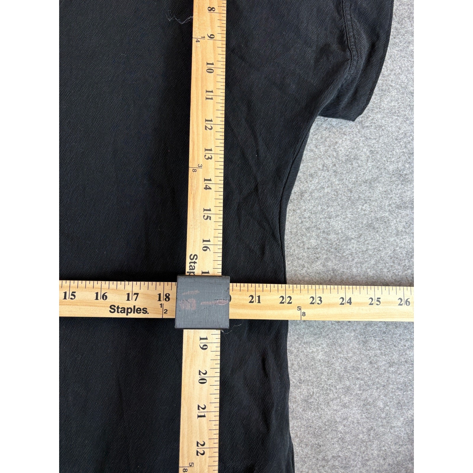Madewell Top Womens Large Black Wrinkled Batwing Dolman Sleeve Boxy Tee Goth