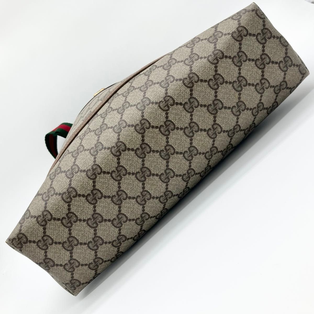 Gucci GG Supreme Sherry Line Tote Bag Interlocking Beige