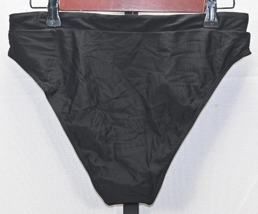 Black Bikini Bottom Size XL 80% Nylon 20% Spandex Unknown Brand