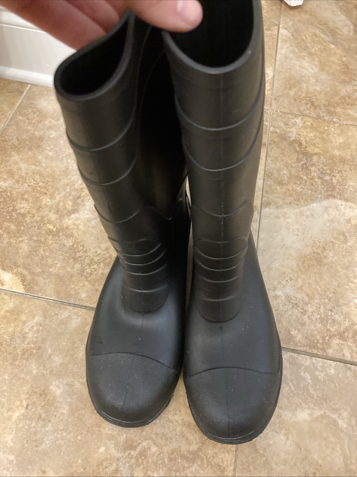 Tingley Mens Boots Black Rubber Fishing/Hunting Waterproof Mud Plain Soft Toe