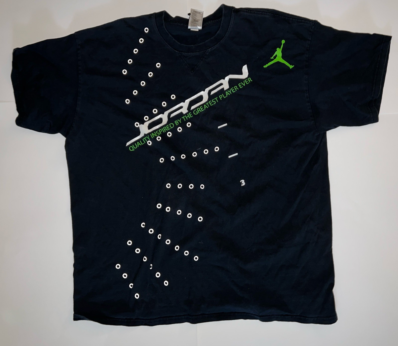 Air Jordan Green And Black T-Shirt Basketball Print size XXXL 3x Brand