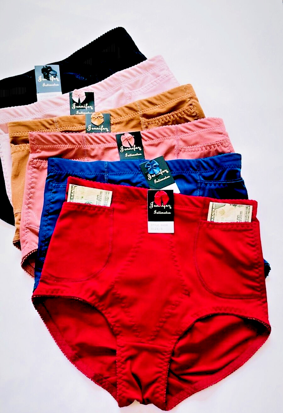 3/6 Pack High Waist Briefs Girdles Panties Tummy Control 2 pocket Travel Plus Sz