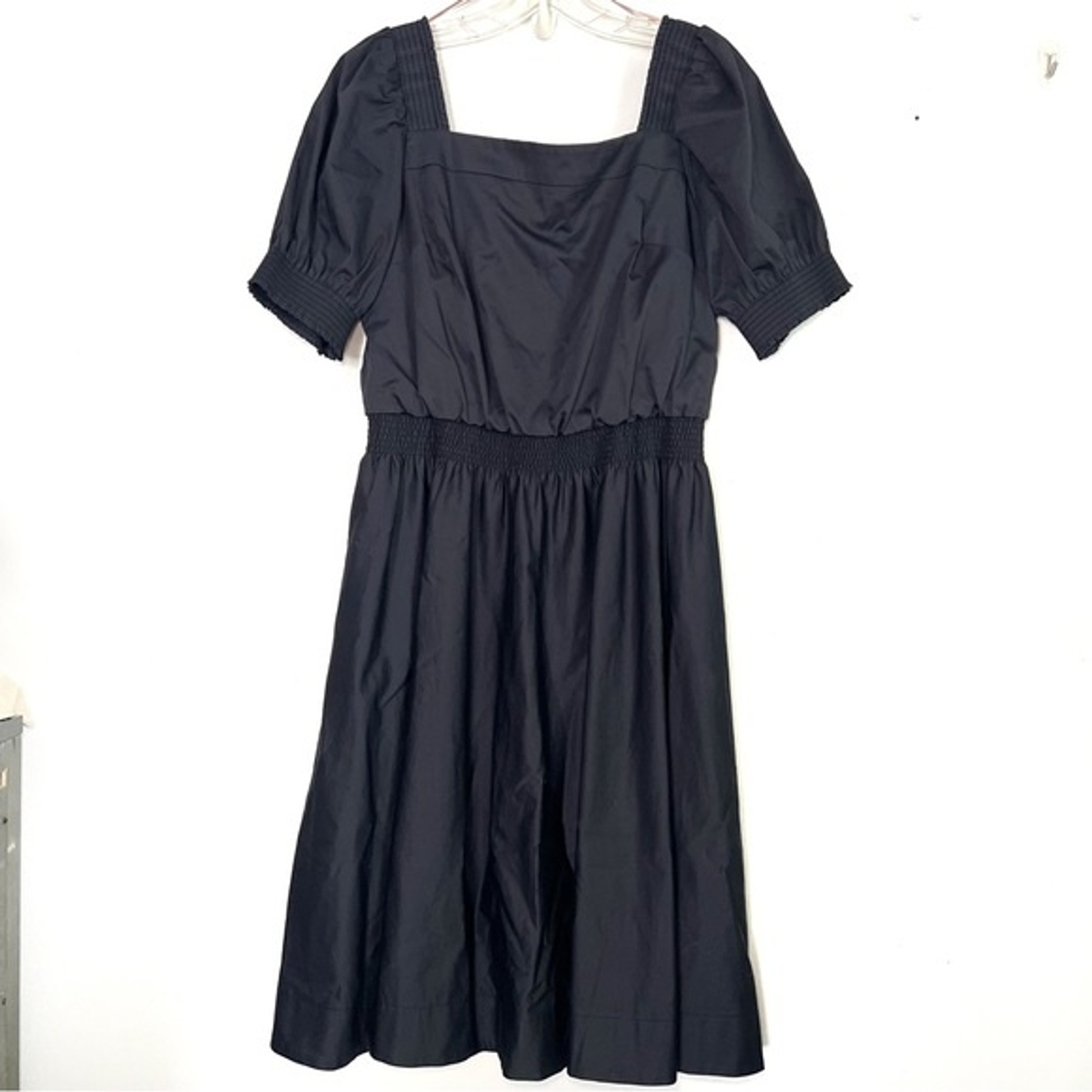 Gal Meets Glam Navy Anastasia Puff Sleeve Dress – 10