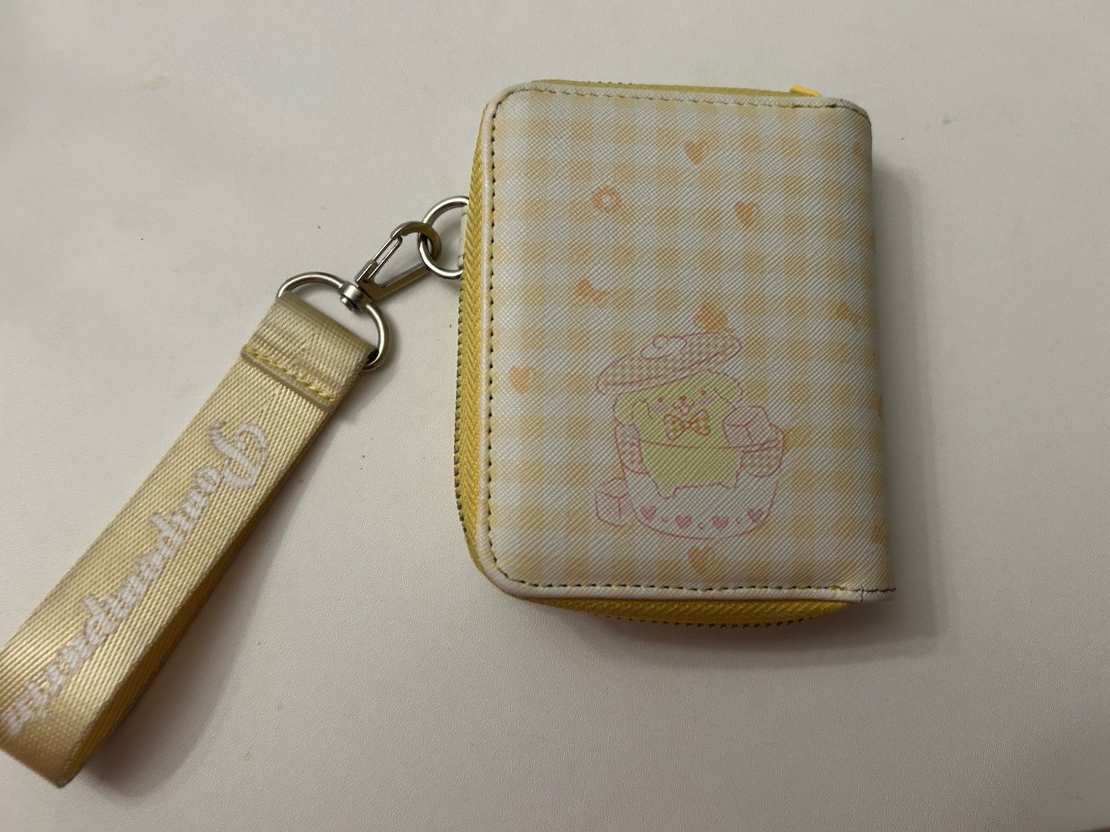 Sanrio Pompompurin Heart Half Wallet with Strap
