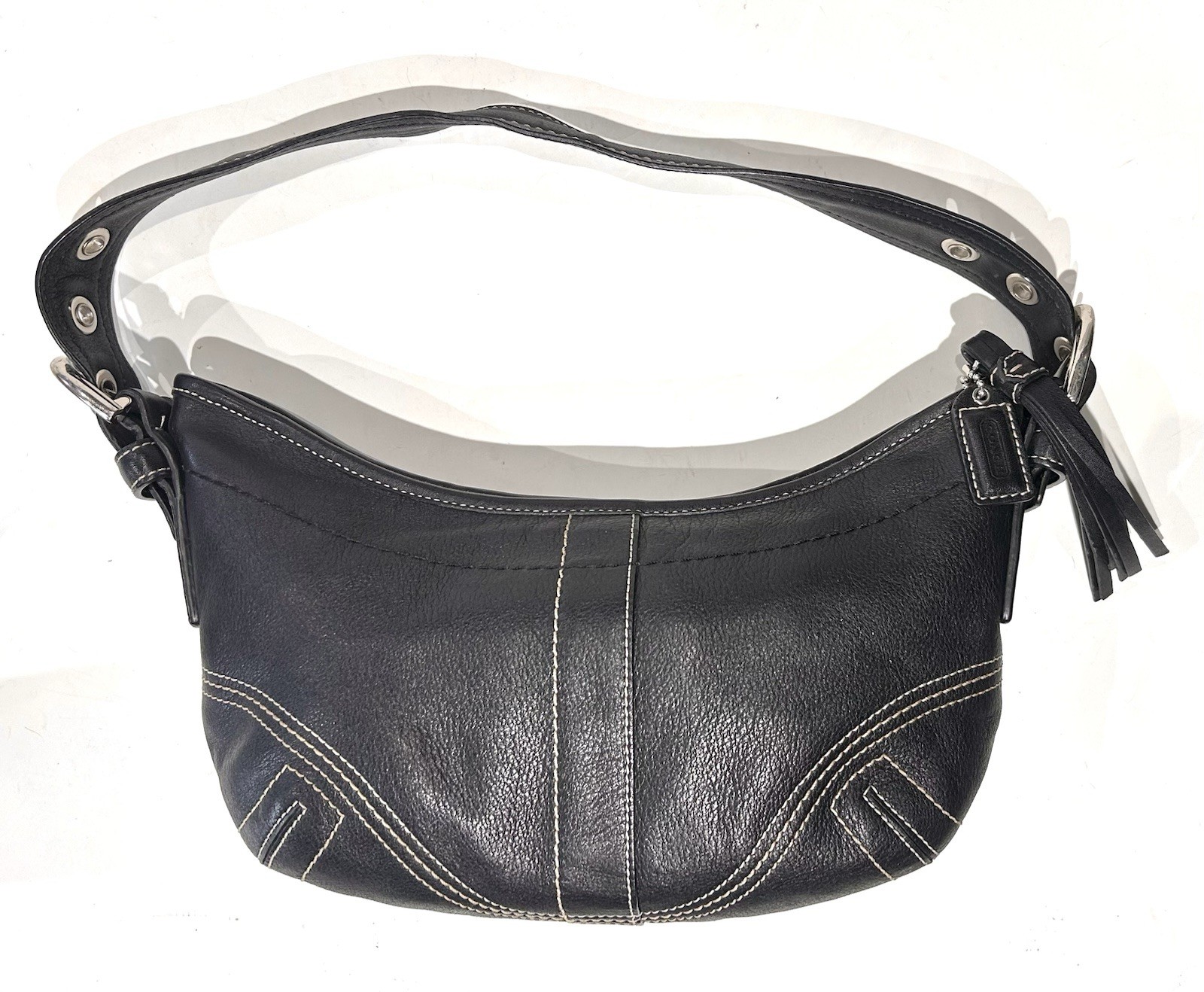 Vintage Y2K Coach Brown Leather Soho Hobo Handbag Shoulder Bag KO5X-8A01