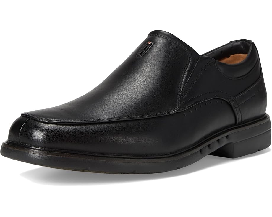 Clarks Mens Un Kendric Go Black Leather Casual Loafer Shoes