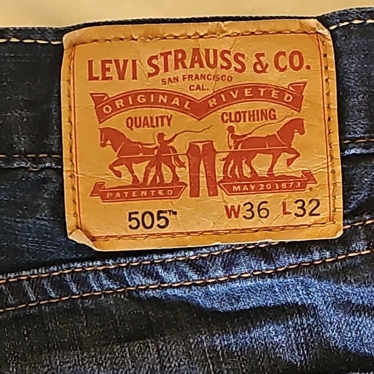 Levi Strauss & Co. Straight Dark Blue Denim Jeans Button Zip 5-Pocket