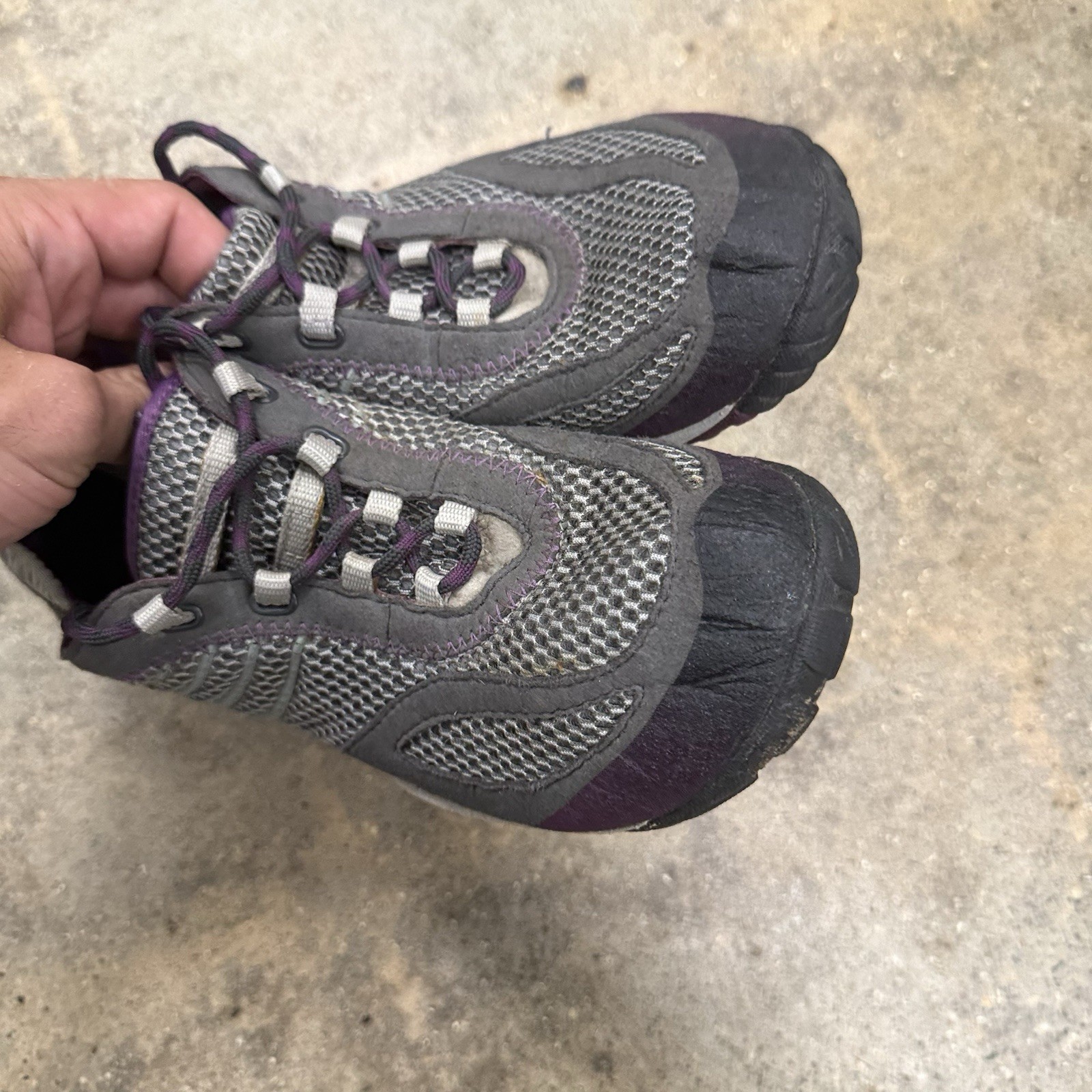 Merrell Pace Glove Dark Shadow Outdoor Hiking Shoe Womens 7.5 J68376 Gray Purple