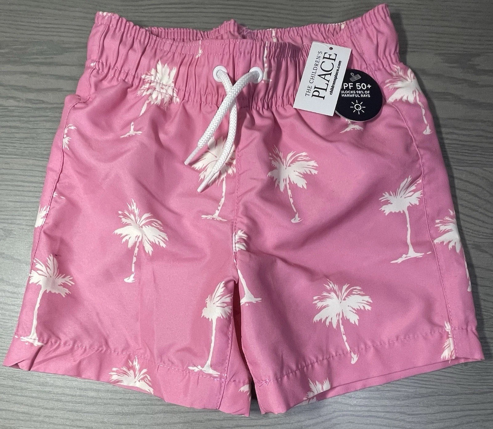 The Children’s Place Youth Swim Trunks • Size XS/TP (4) • Pink Posies (3258)