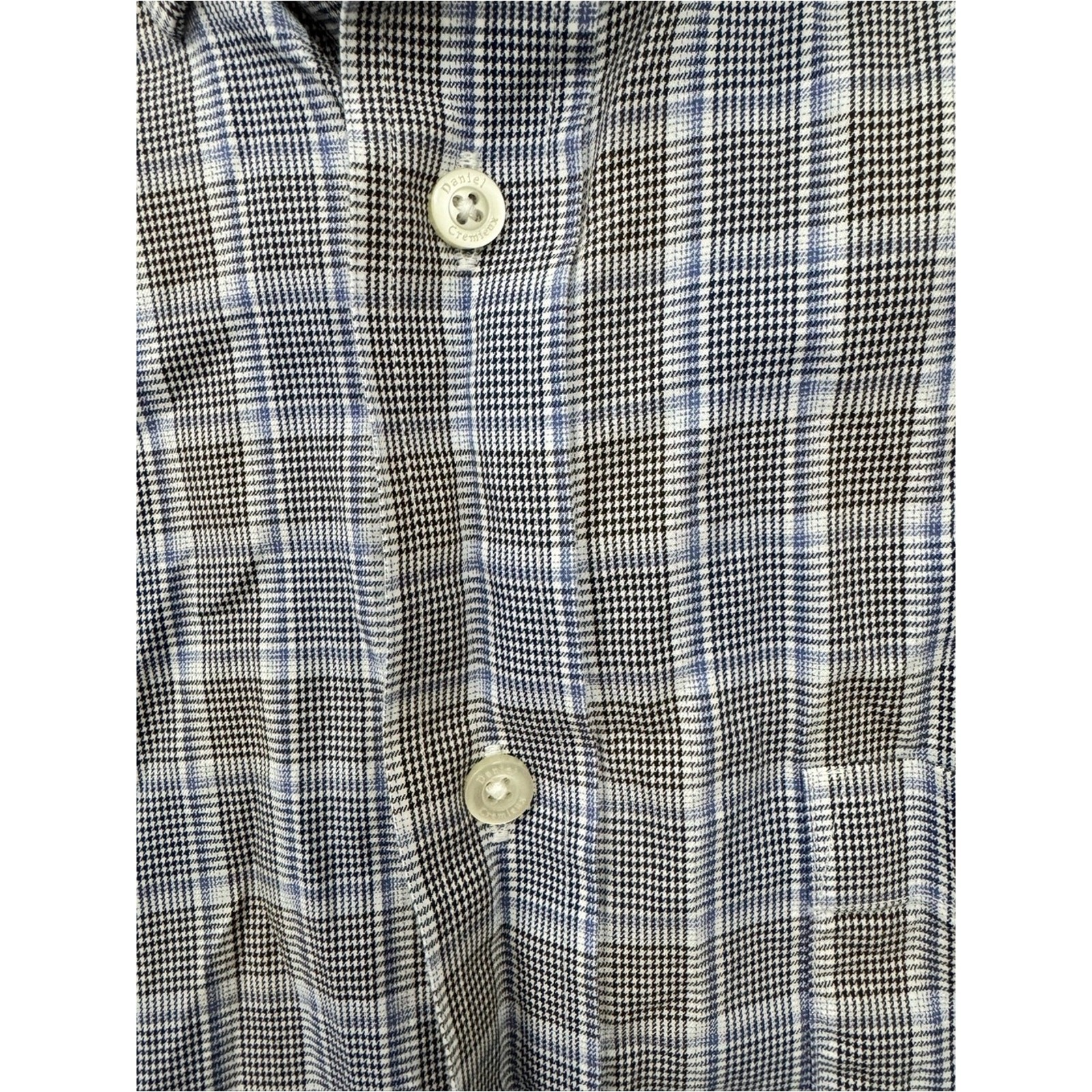Daniel Cremieux Signature Collection Glen Plaid Button Down Shirt Men’s Medium
