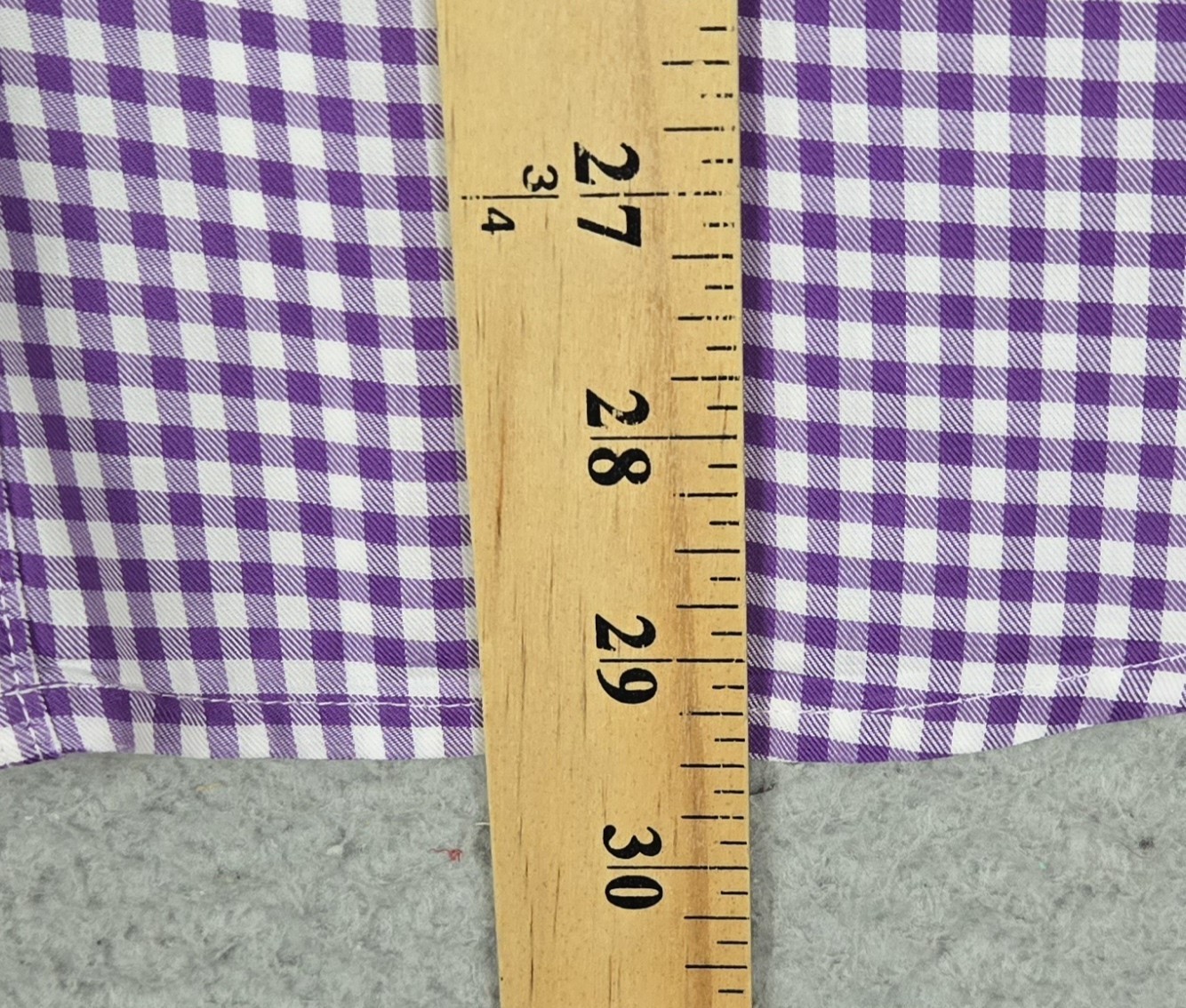 Frank & Eileen “Paul” Shirt Long Sleeve Cotton Casual Purple Gingham Mens Medium