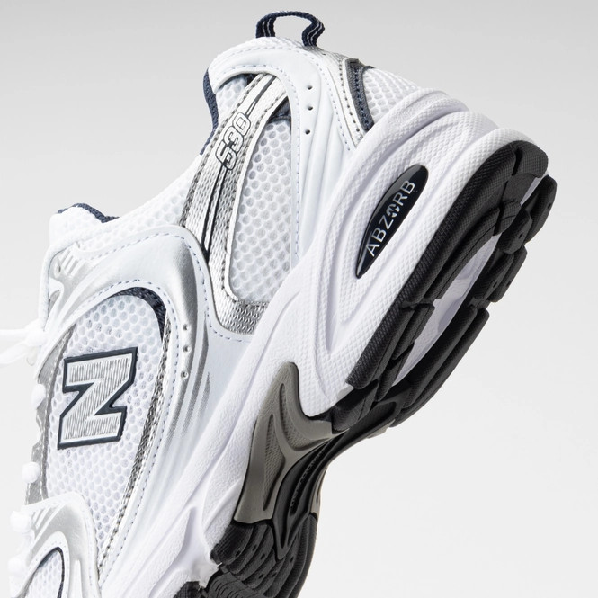 New Balance 530 White Silver Navy Men’s White Sports Sneaker MR530SG