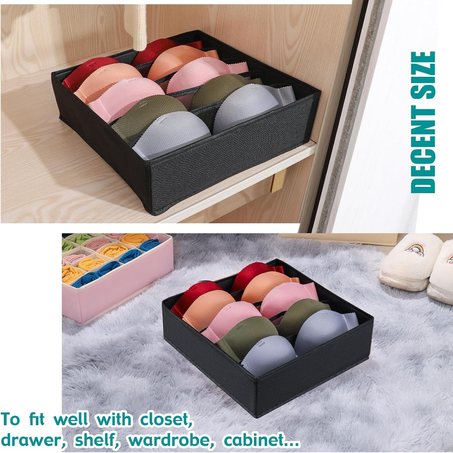 Bra Storage Drawers Organizer for Clothing Underwear Drawer Organizer Dividers