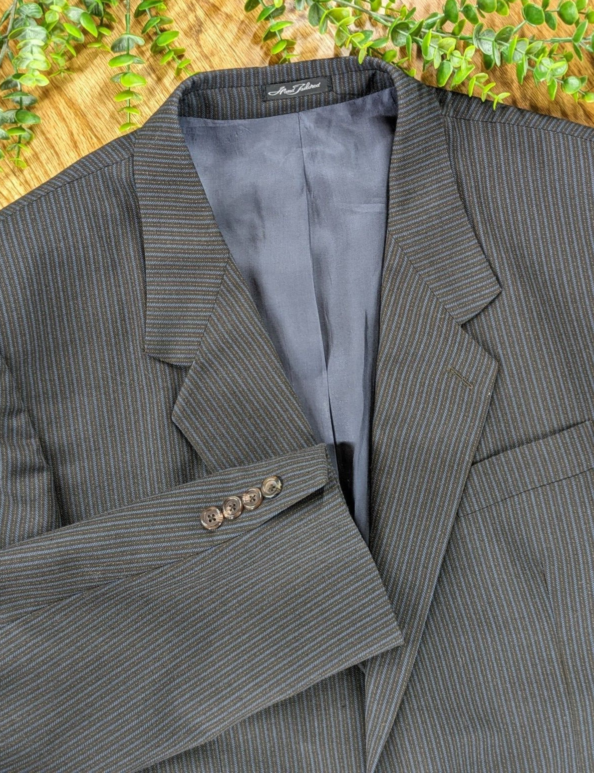 RARE🇮🇹Vtg Vittorio Veneto 44 IV Trevira Wool Blazer Jacket HandTailored Milano