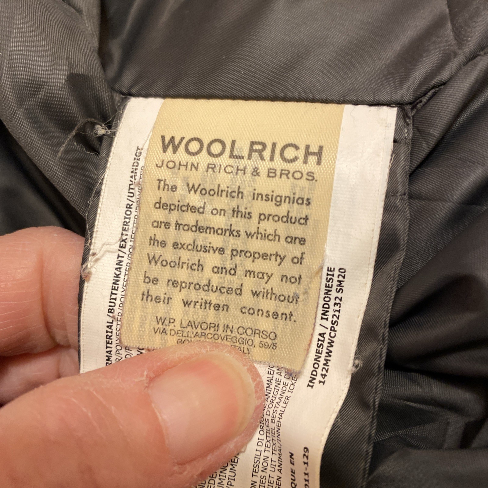 Woolrich John Rich Down Padded Arctic Parka Heavy Black Coat Fox Fur Trim Hood S