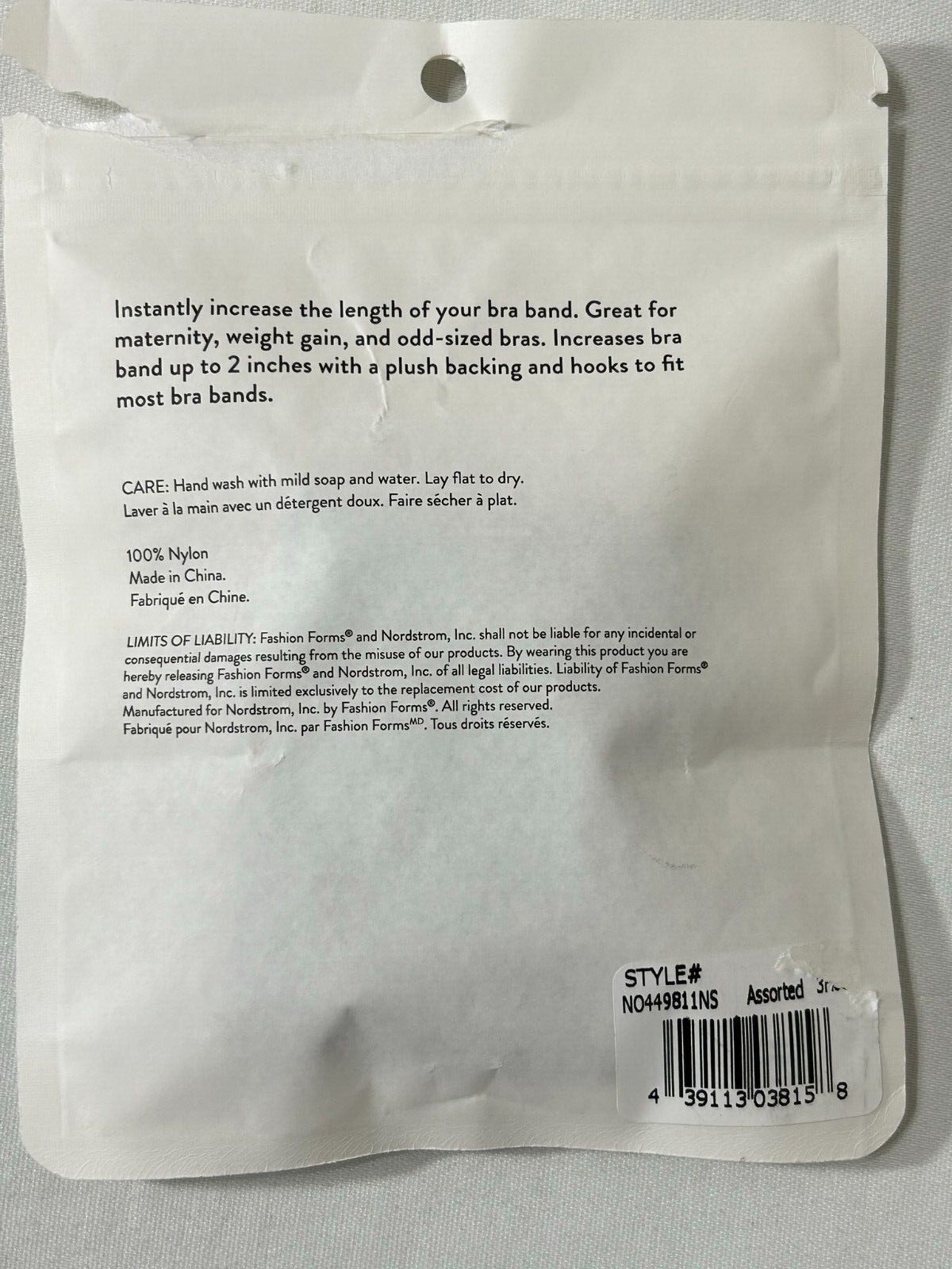Bra Extenders 3 Pack One Size Black Beige White from Nordstrom