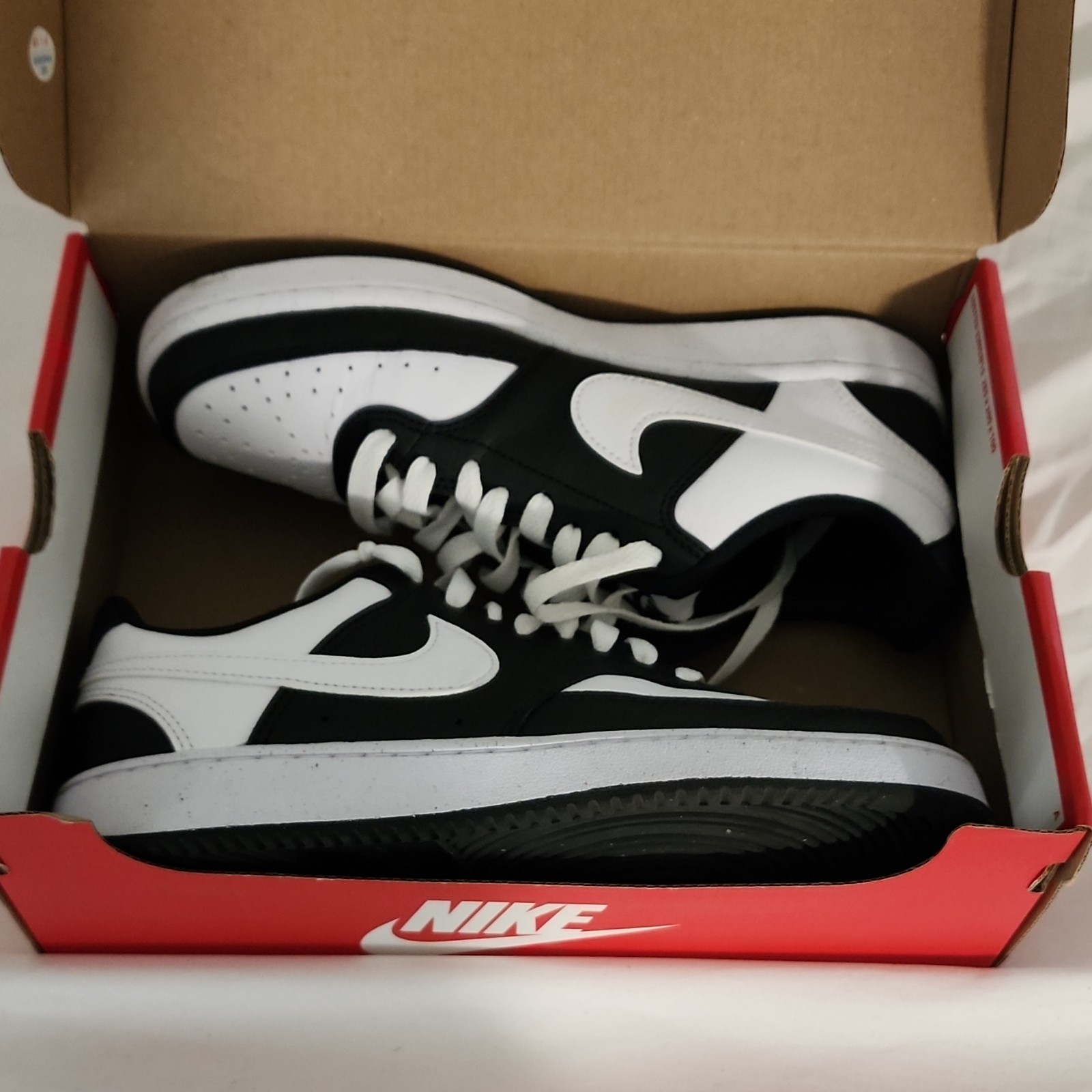 Nike Court Vision Next Nature Low Men’s Sneakers Black/White Leather DH3158-003