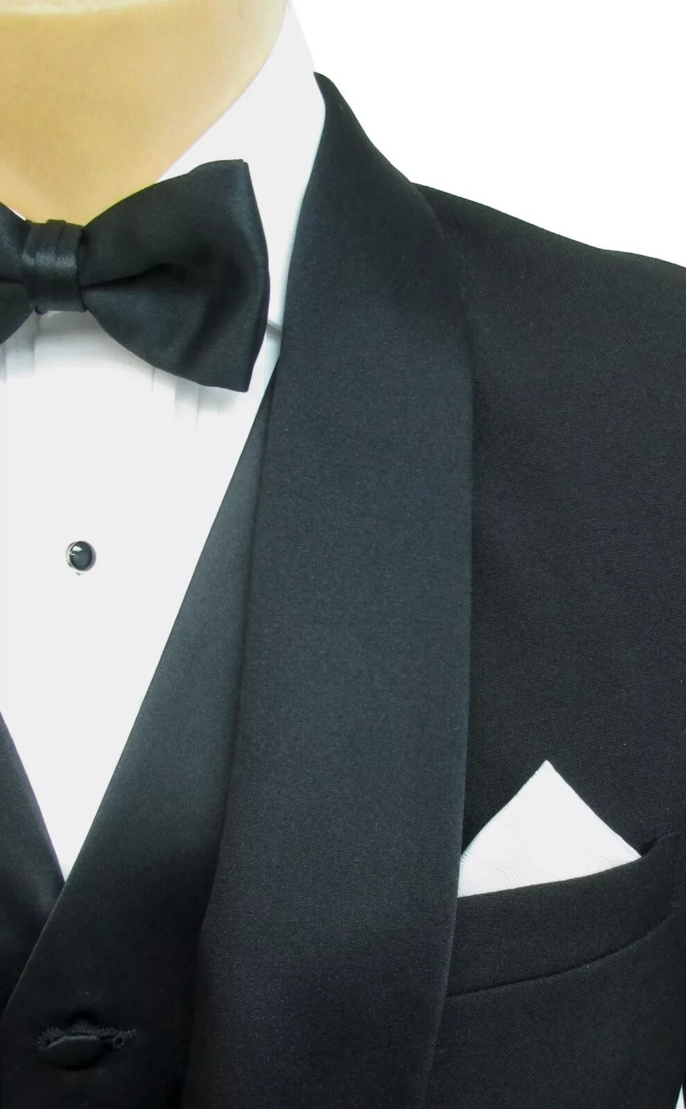 Men’s Black Tuxedo Jacket One Button with Satin Shawl Lapels Wedding Prom Mason