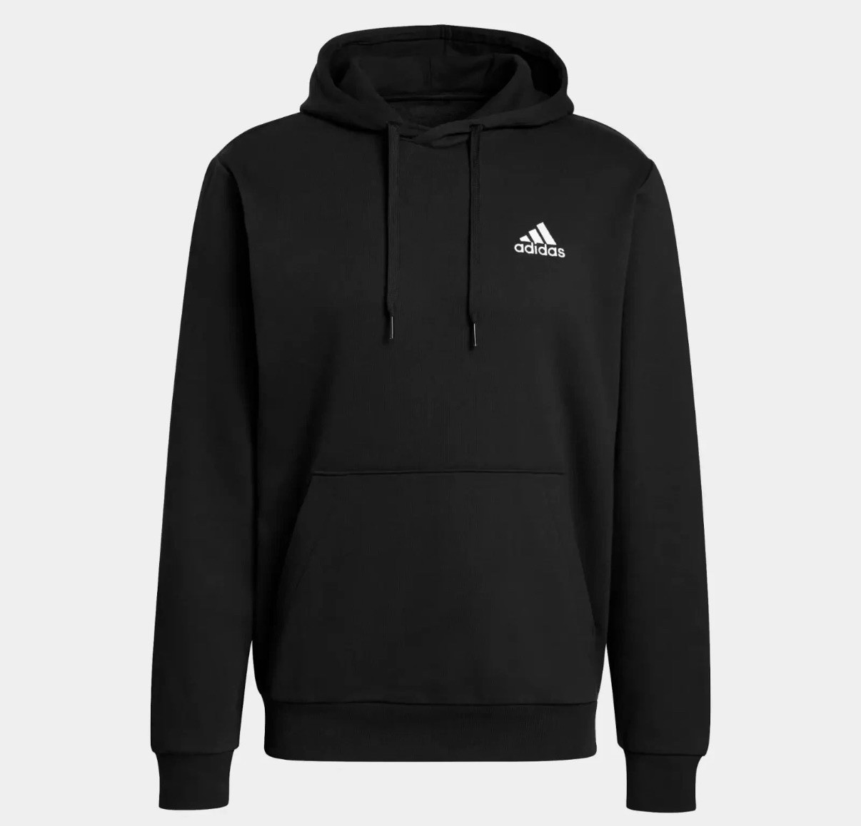 Adidas Men’s Black Feel Cozy Essentials Fleece Pullover Hoodie (GV5294) Mens M