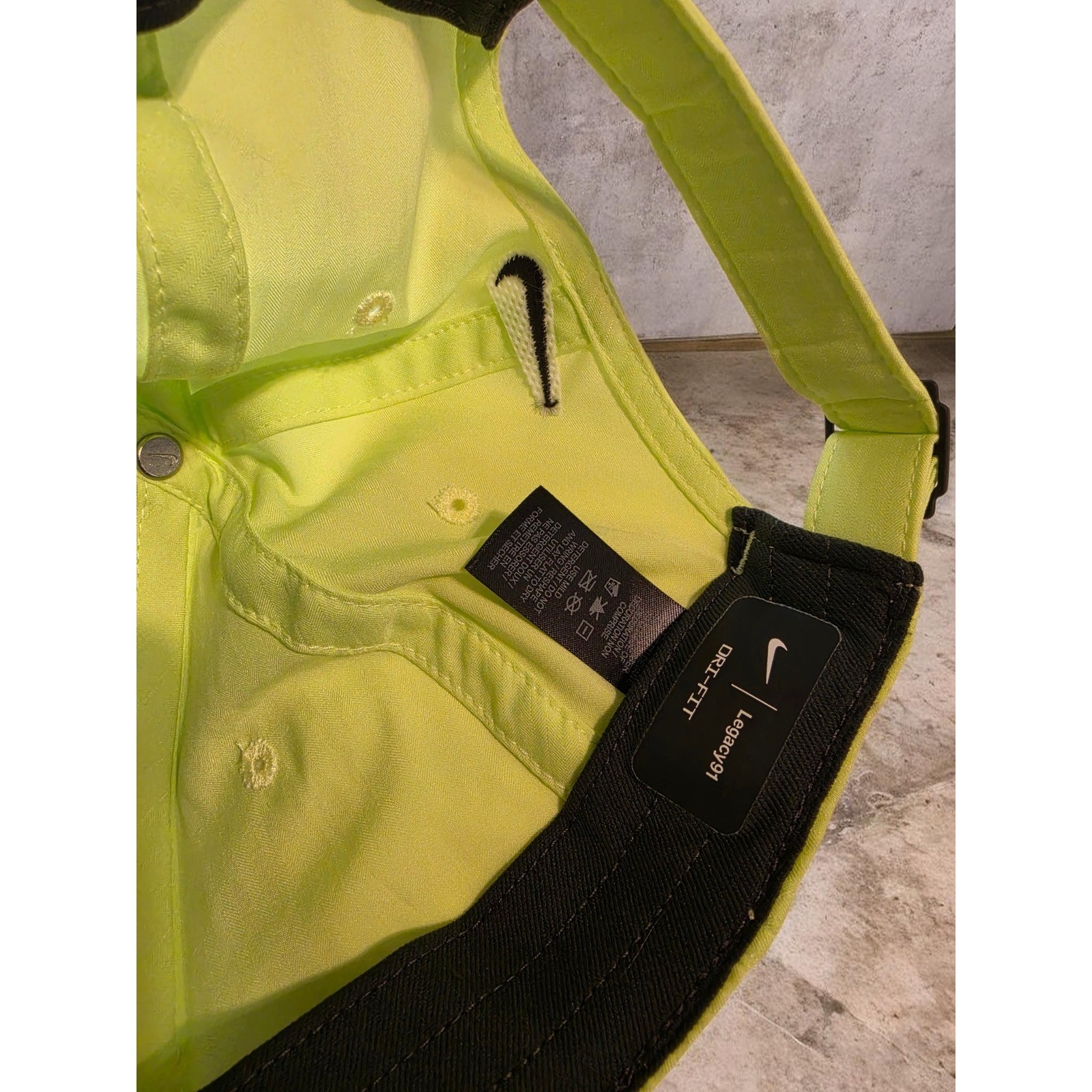 Nike Legacy91 Dri-FIT Hat Mens Neon Yellow Adjustable Swoosh Golf Cap