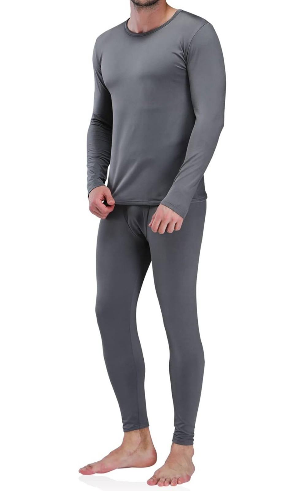 MRIGNT Men’s Thermal Underwear Long Johns Set with Fleece Lined Color Purple