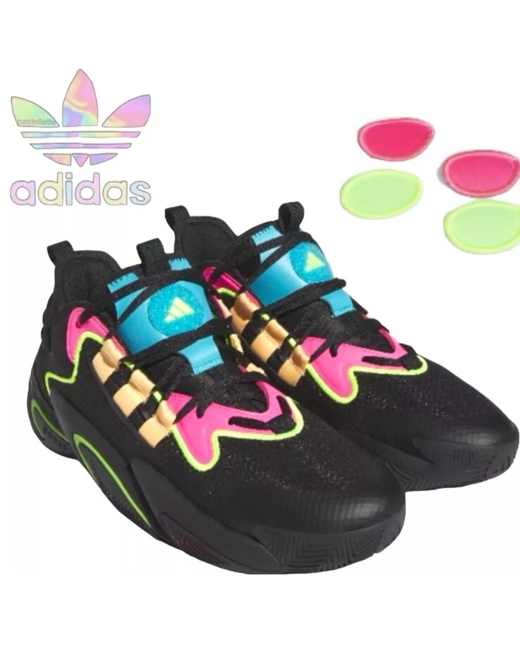 Adidas Men’s BYW Select Black Acid Orange Lucid Pink Basketball Shoes Size 9