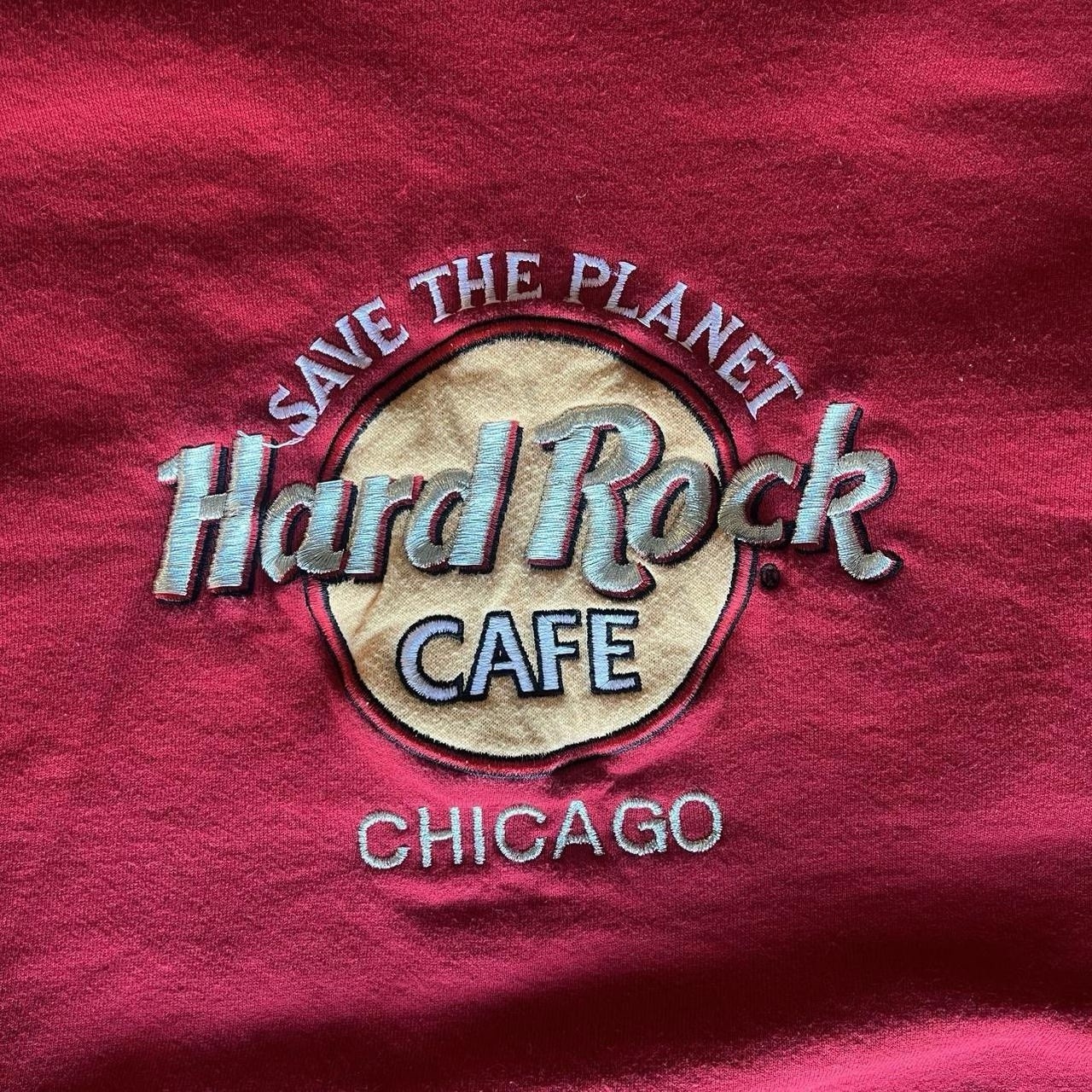 Vintage 90s Hard Rock Cafe Chicago Embroidered Crewneck Souvenir Sweatshirt – XL