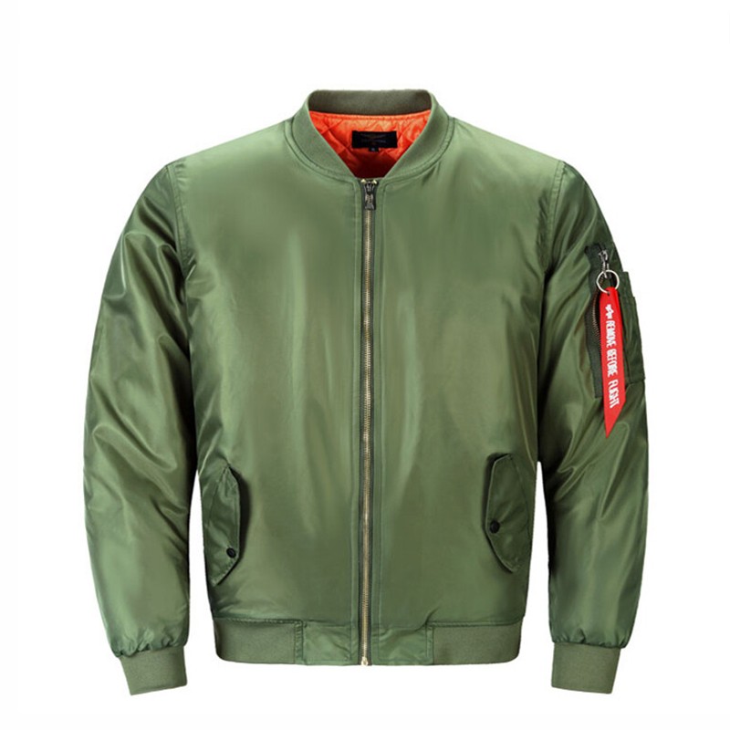 Heavy Weight Men’s Full Zip MA-1 Flight Bomber Jacket – Outerwear Coat