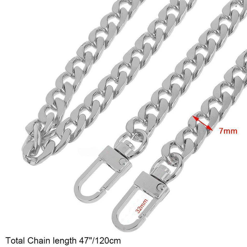 47″ Replacement Purse Chain Strap Handle Shoulder Crossbody Handbag Bag Metal US