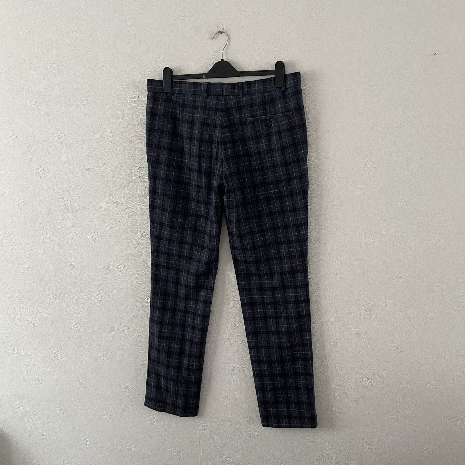 LIMEHAUS WOOL BLEND SUIT – SIZE 42R W36 – GREY CHECK – PLAID