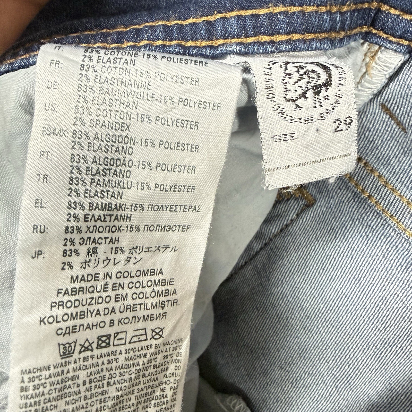 Diesel Safado-R Jeans Men 29×32 Blue Slim Straight Stretch Medium Wash RC79I