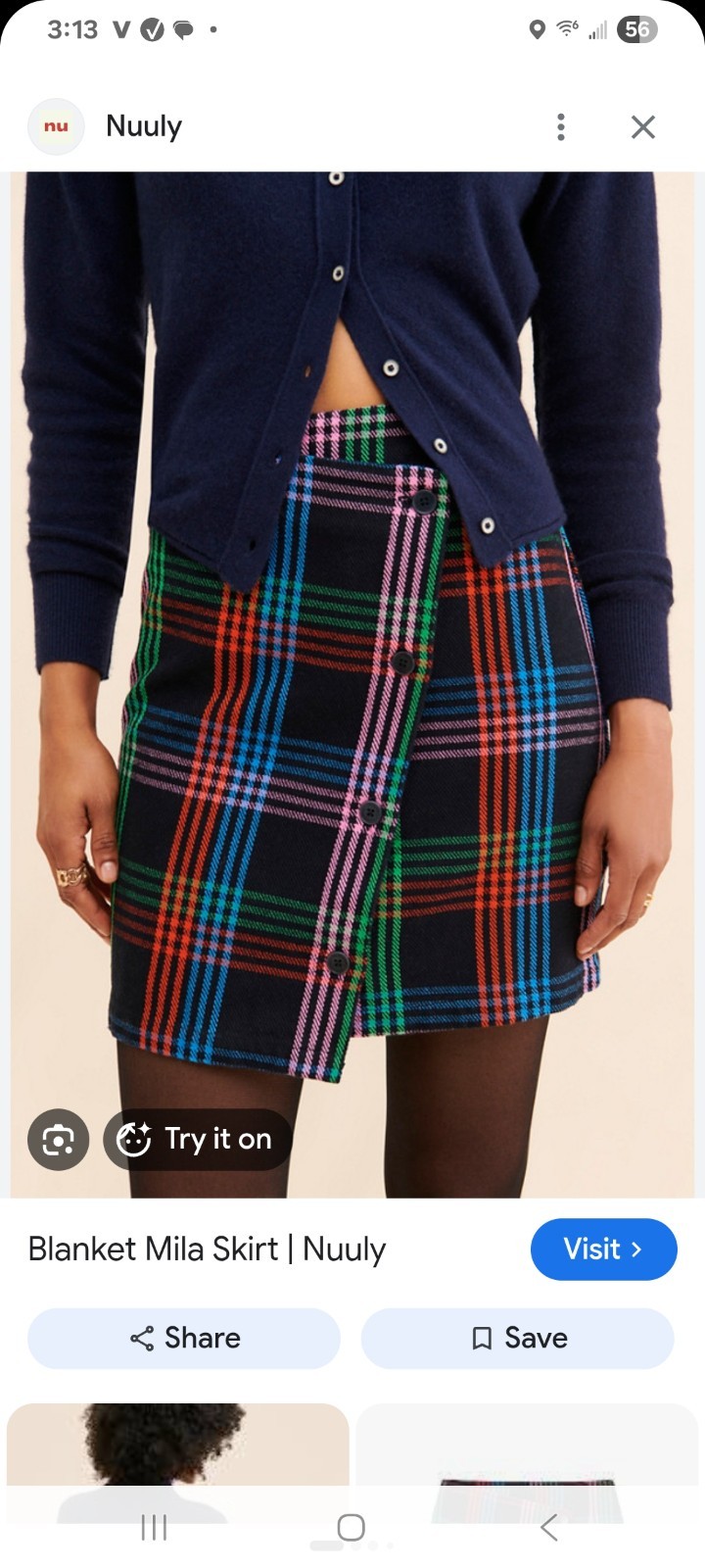 THINKING MU stripped skirt size 40