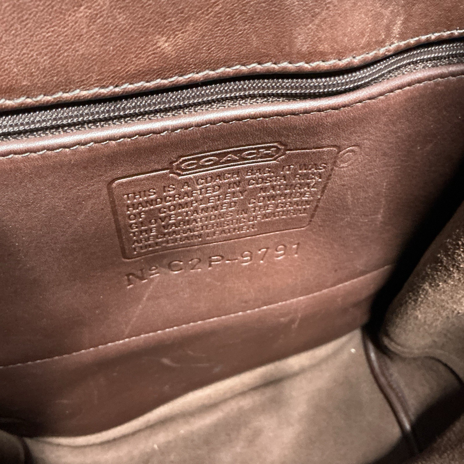 Vtg Coach Daypack 90’s Brown Leather 9791 Turn Lock