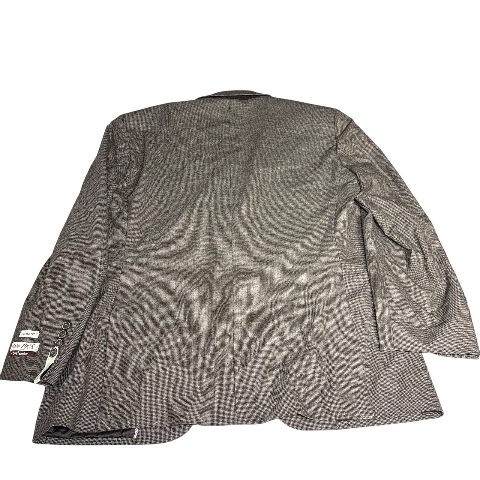Jos A Bank 1905 Wool Suit 40R 34W Brown Tailored Fit 2 Button Brrr Comfort
