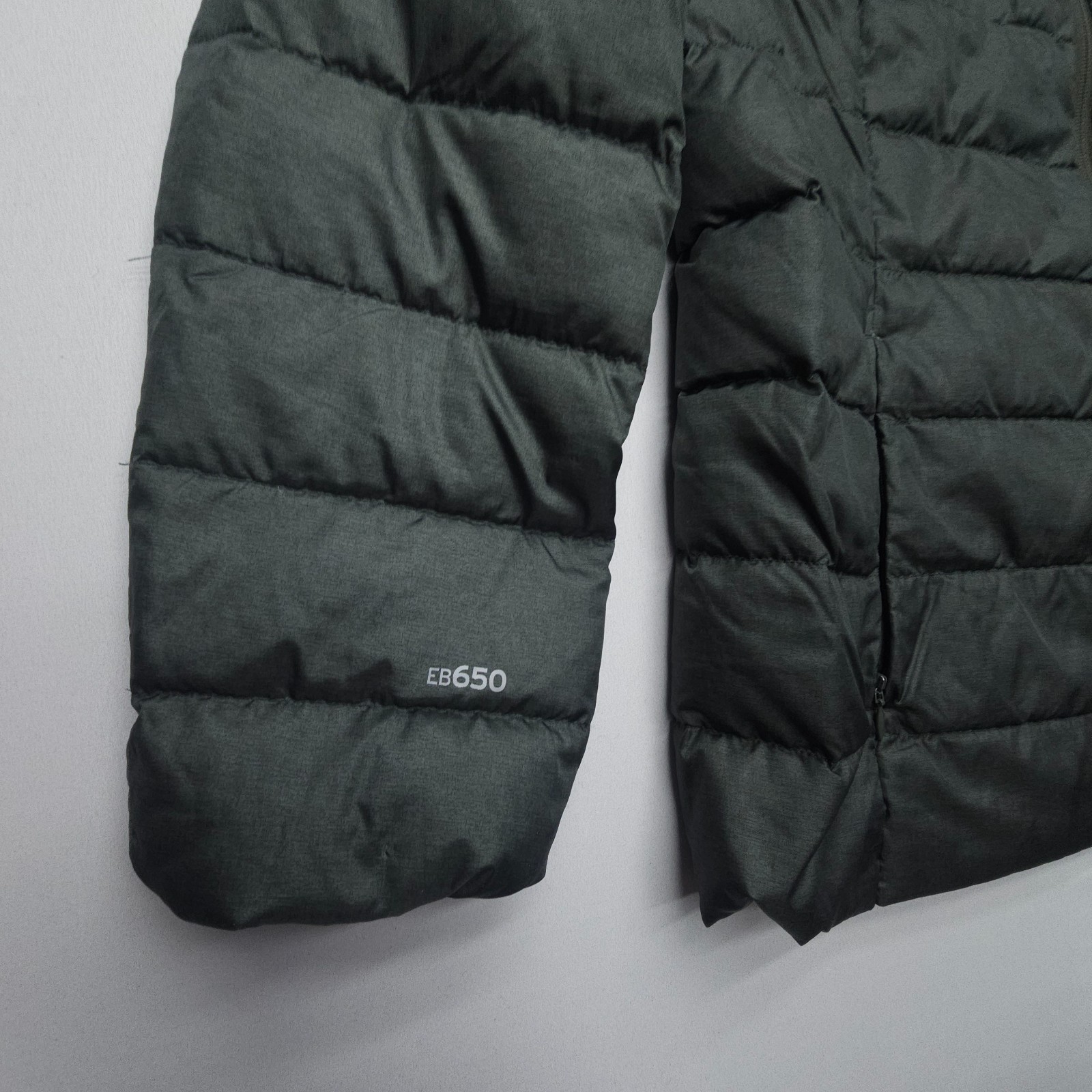 Eddie Bauer EB650 Goose Down Puffer Womens Large Hiking Backpacking Green Light