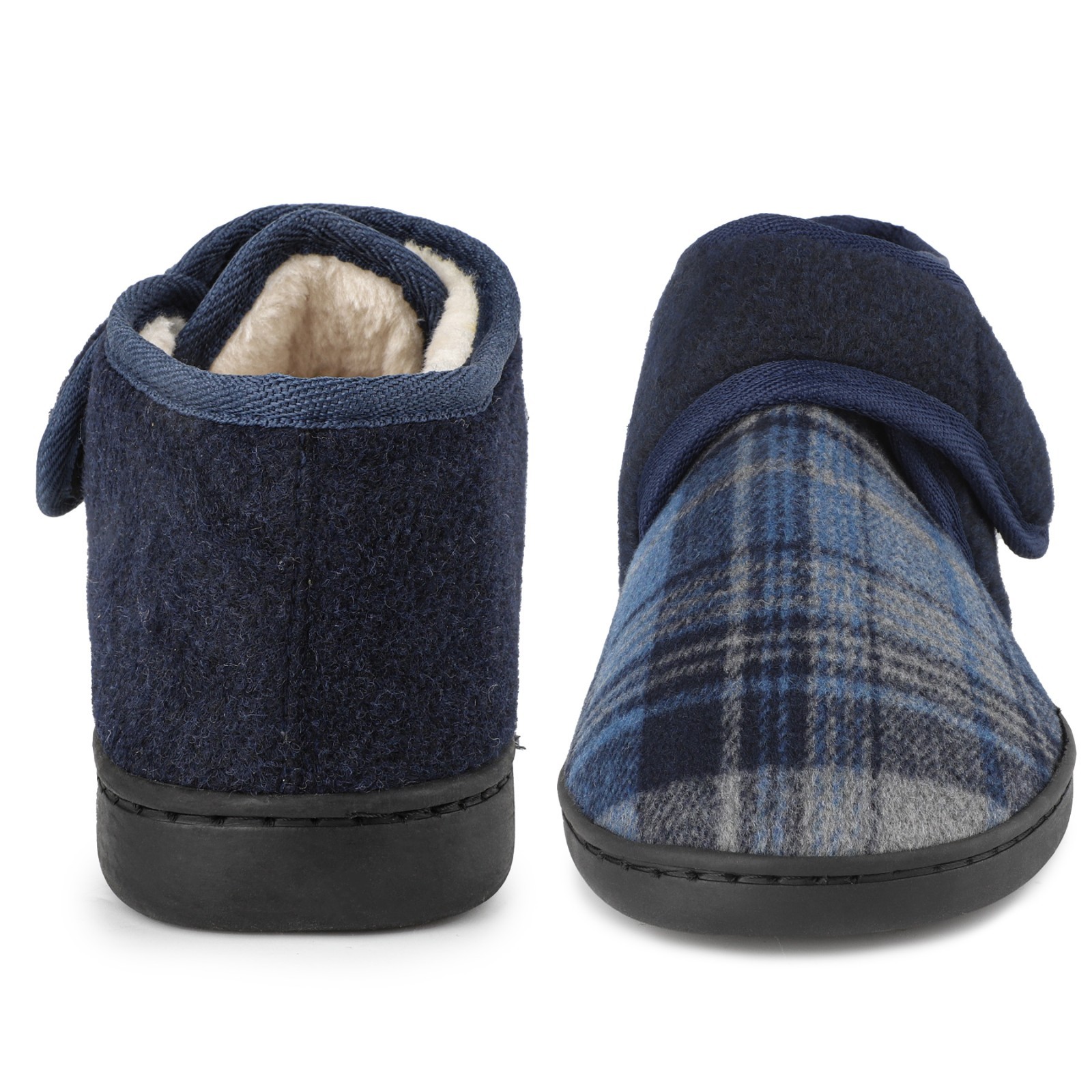 riemot Mens Warm Winter Slippers Non-slip Swollen Feet Edema House Shoes