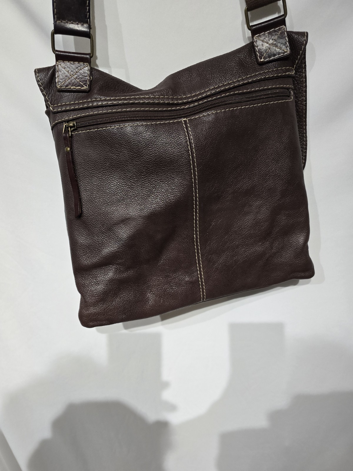 claudia firenze Brown Saddlebag Italian leather Shoulder/crossbody Bag