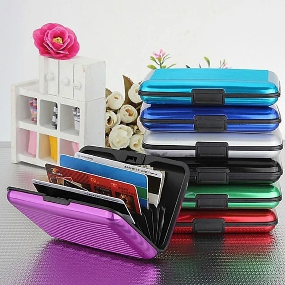 Pocket Waterproof Business ID Credit Card Wallet Holder Aluminum Metal RFID Case