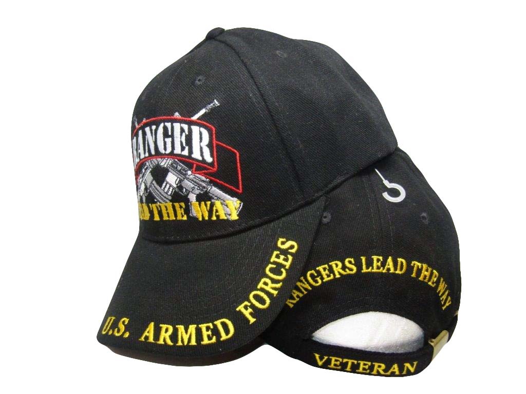 US ARMY RANGER VETERAN EMBROIDERED BASEBALL CAP HAT LEAD THE WAY