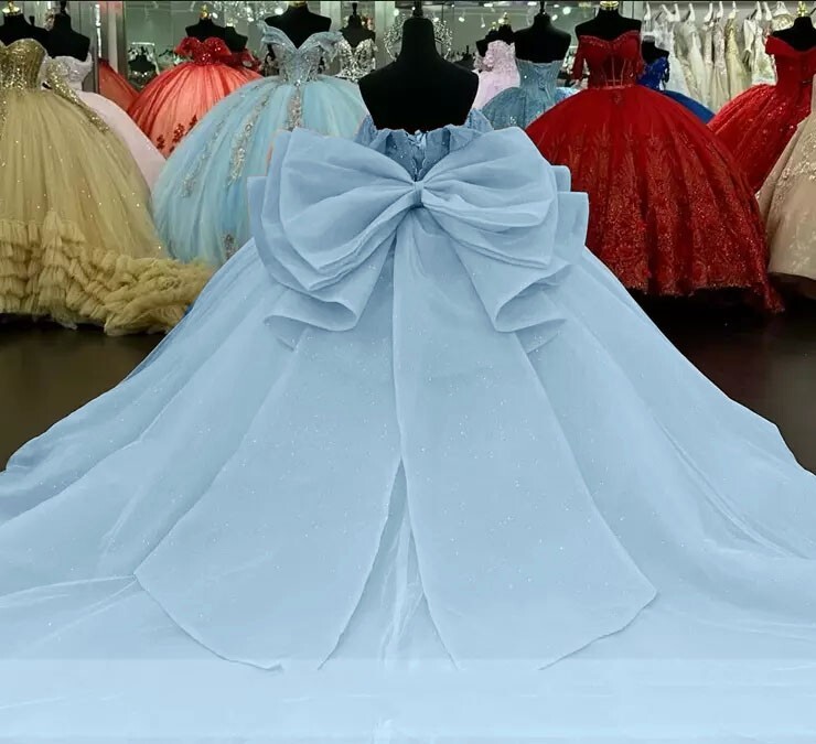 Big Bow for Quinceanera Dresses Sweet 15 16 Dress Custom Color Birthday Party