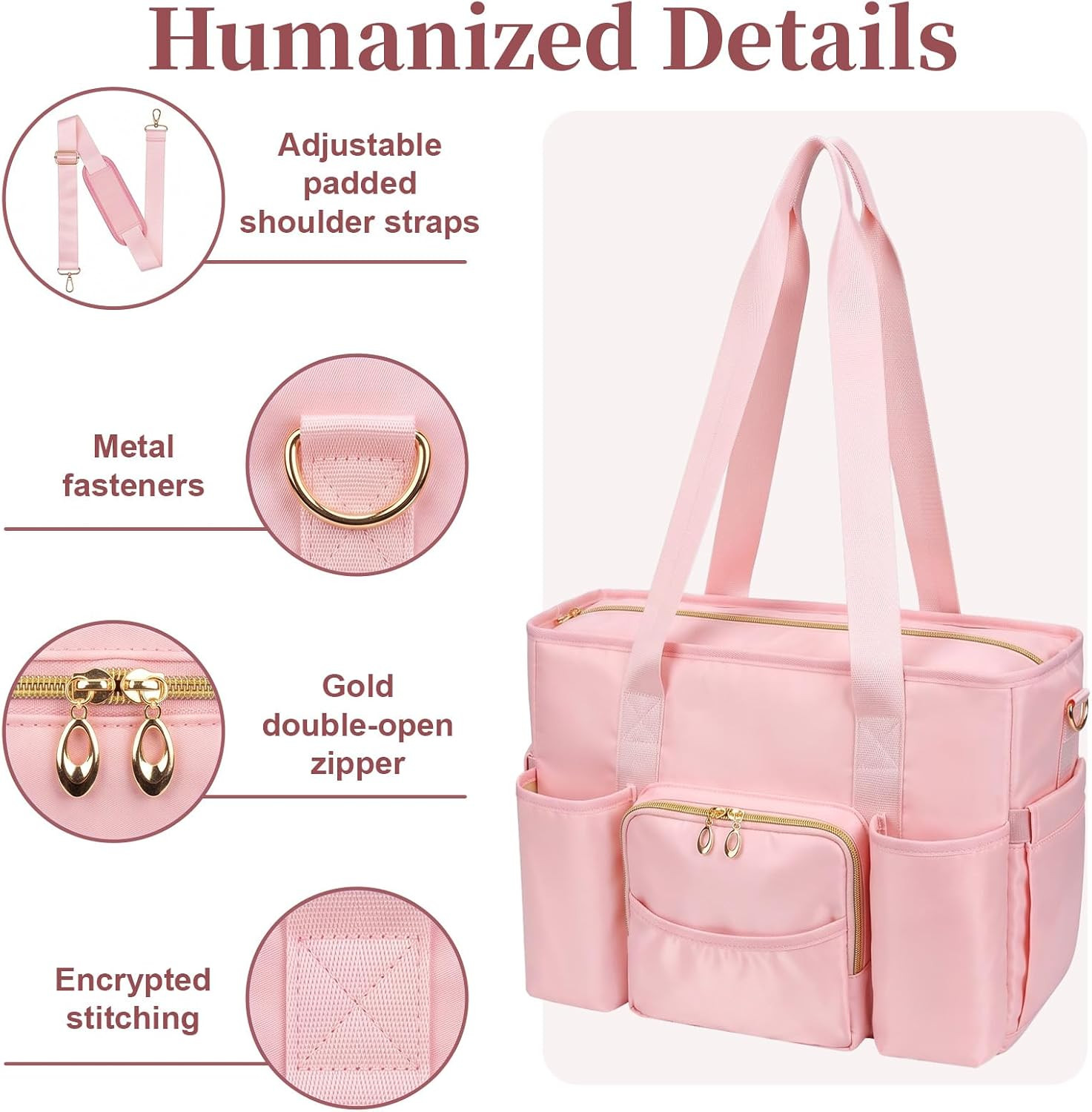 Nurse Bag, Work Bags with 15.6-Inch Laptop Compartment, Teacher Bag | Large Cup