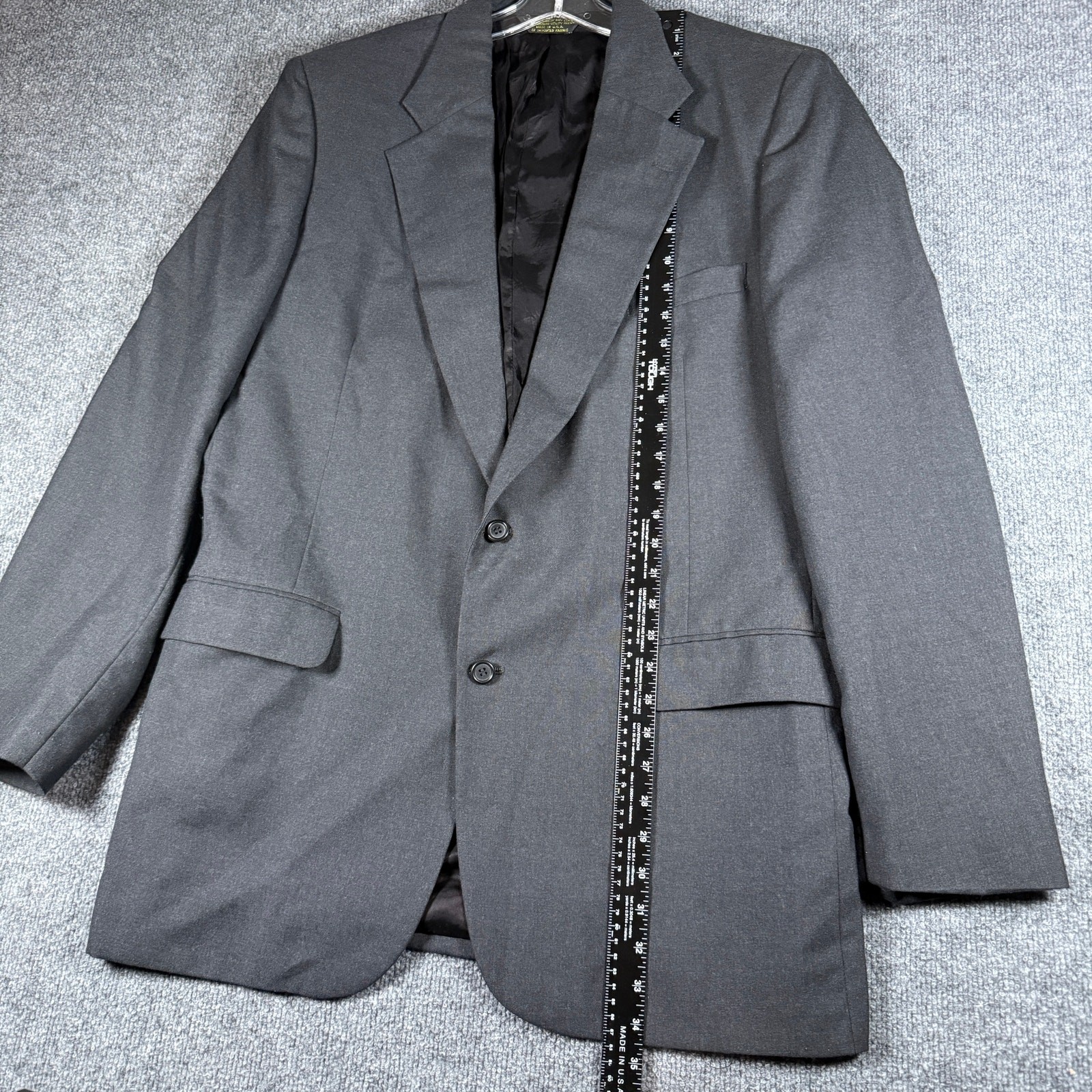 Vintage Deansgate Men’s 2-Button Blazer – Gray – Medium – Made in USA